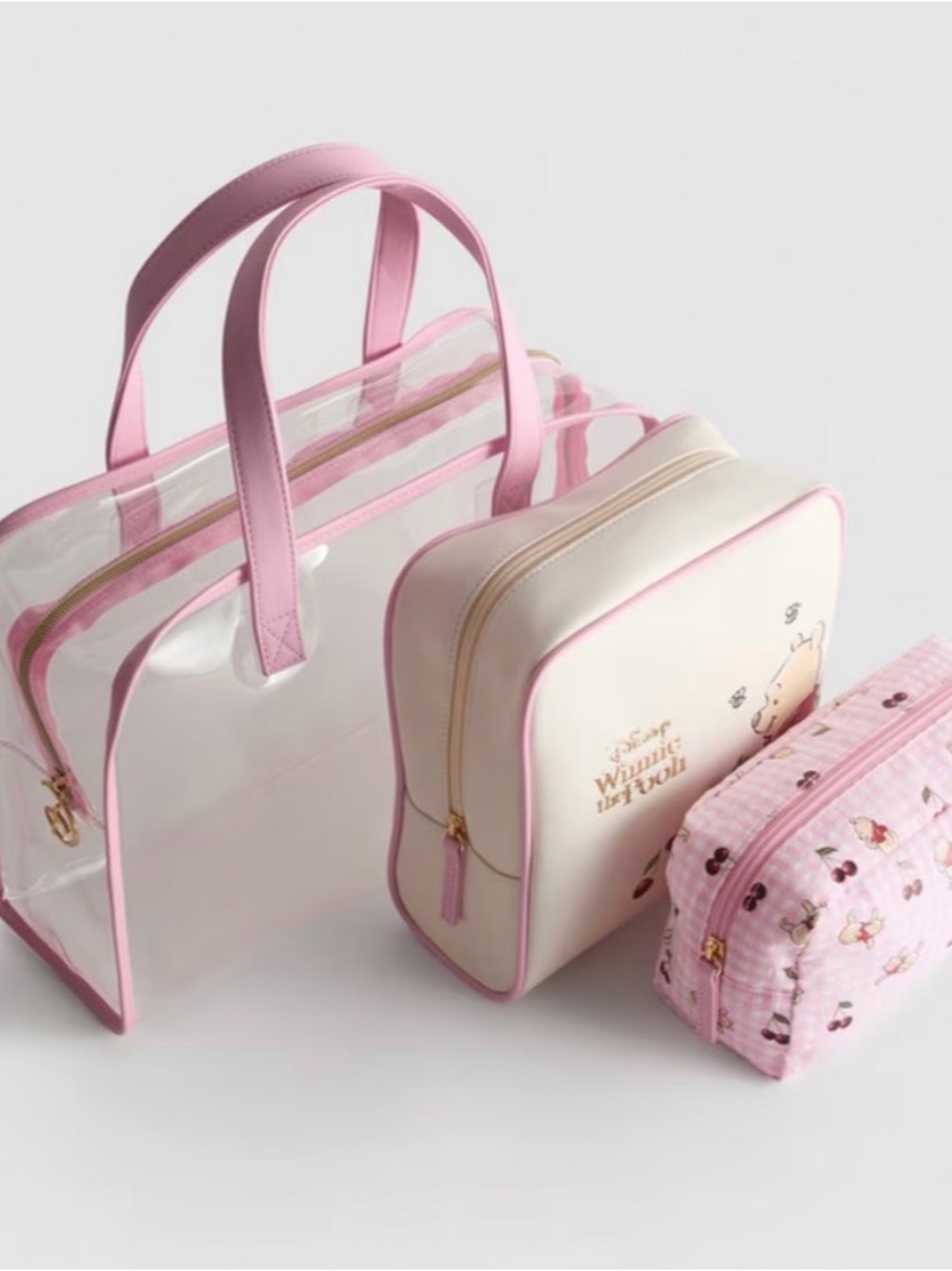 Winnie the Pooh set of 3 makeup bags
